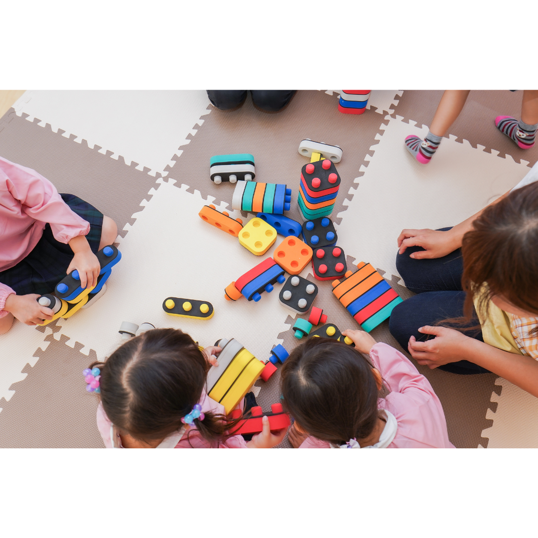 Children playing in classroom