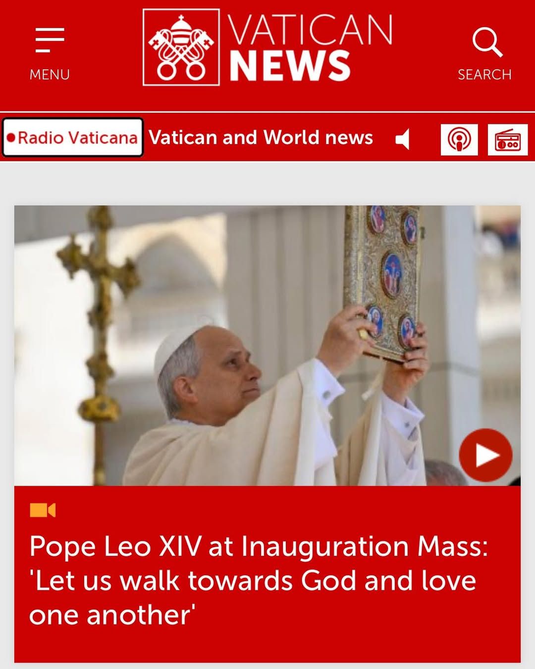 Pope Leo Inauguration Mass
