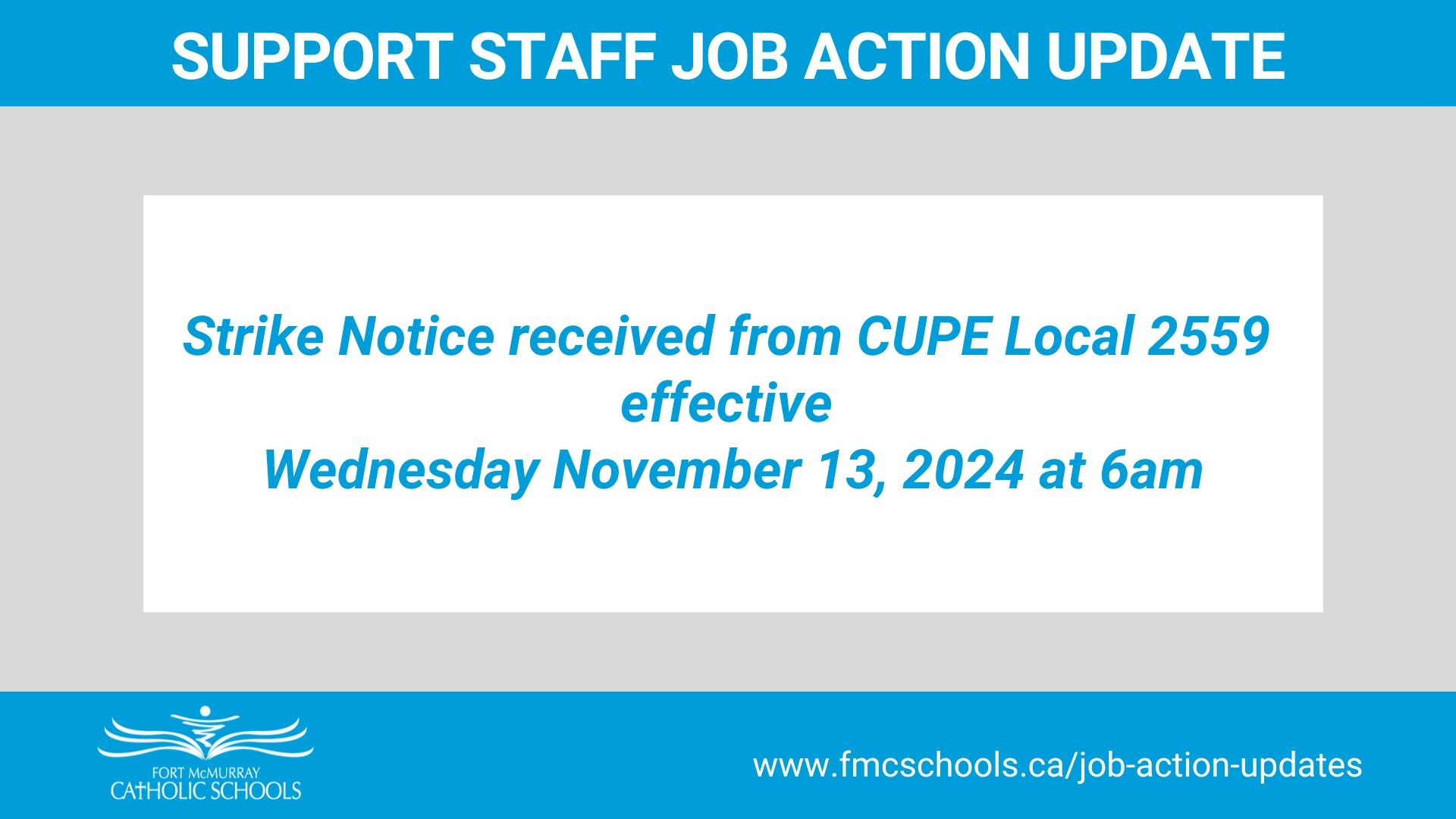 Labour Disruption Update- Strike Notice Received - Fort McMurray ...